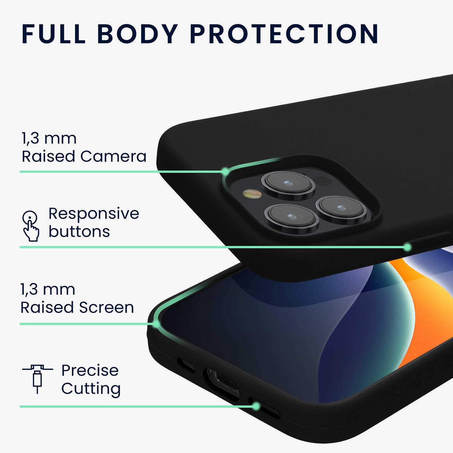 kwmobile Phone Case for iPhone 15 Pro - Silicone Cover - Wireless Charging