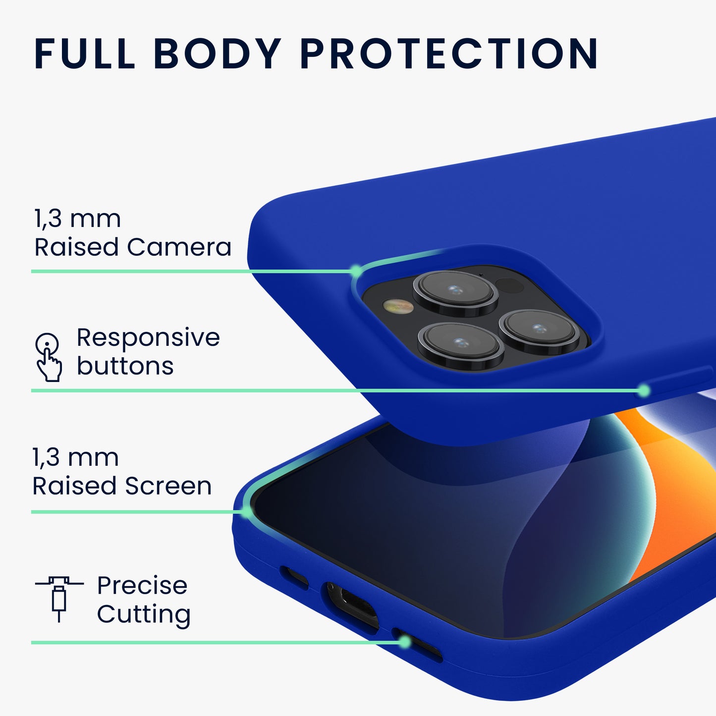 kwmobile Phone Case for iPhone 15 Pro - Silicone Cover - Wireless Charging