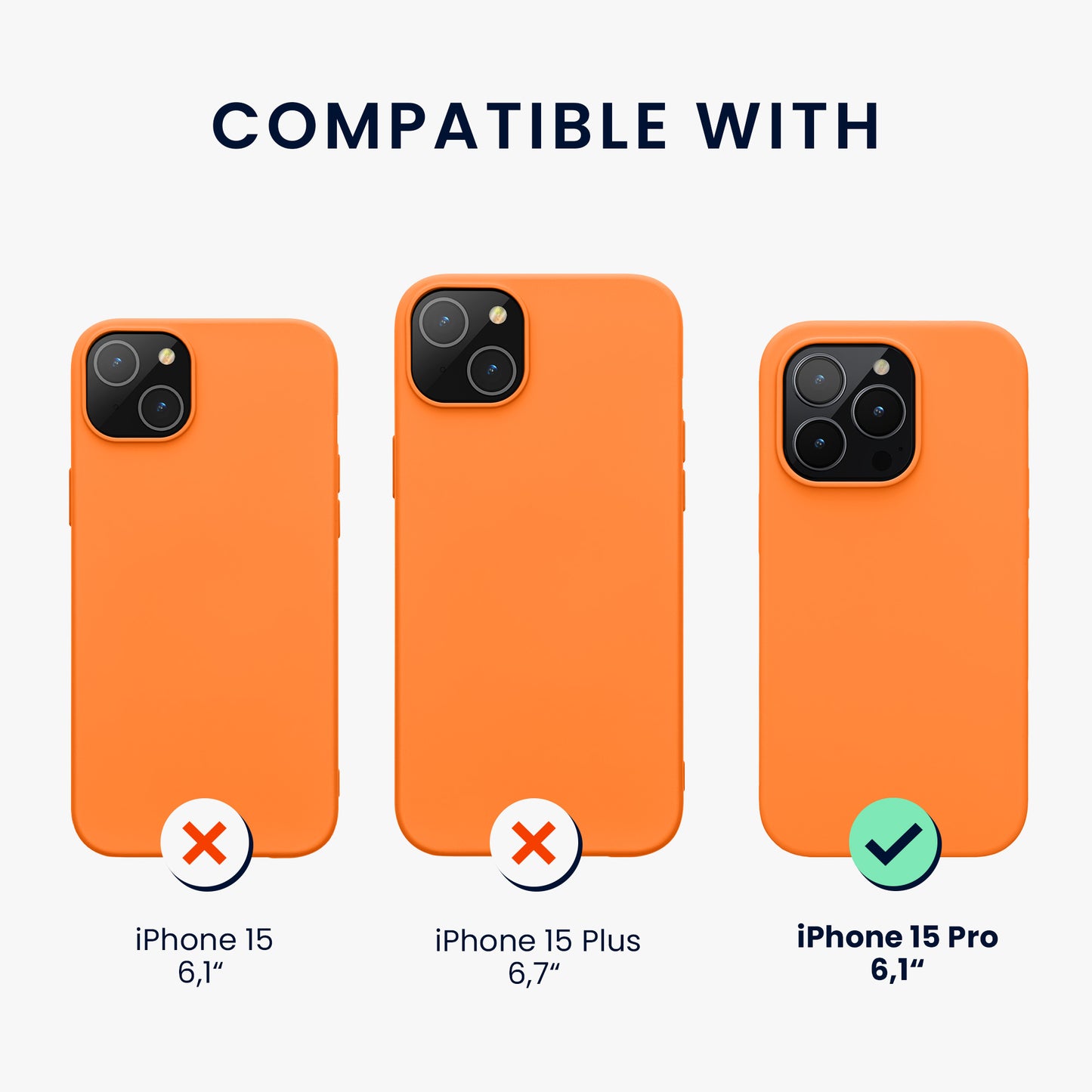 kwmobile Phone Case for iPhone 15 Pro - Silicone Cover - Wireless Charging
