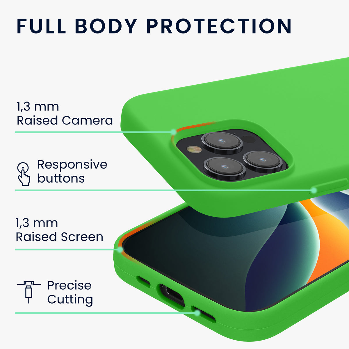 kwmobile Phone Case for iPhone 15 Pro - Silicone Cover - Wireless Charging