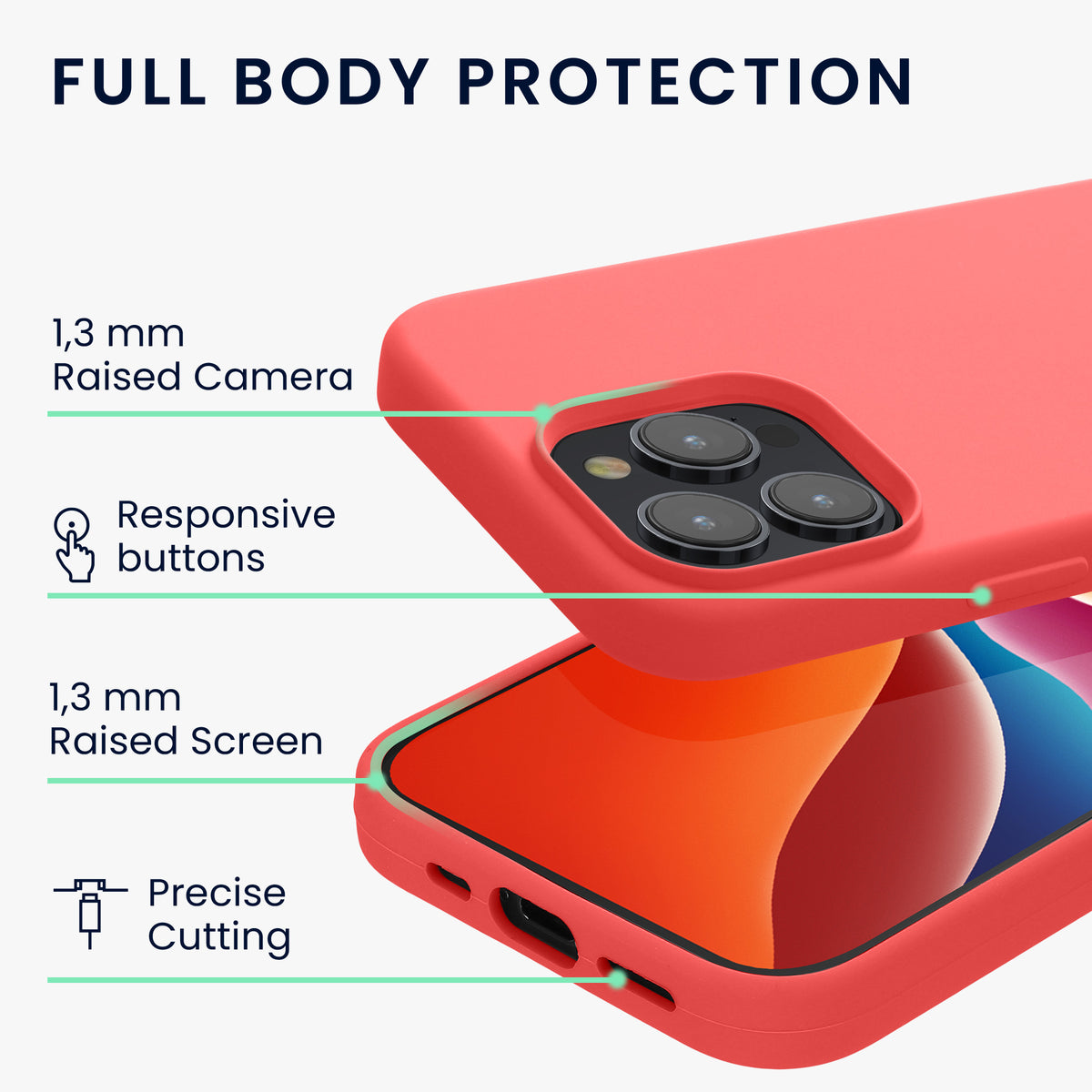 kwmobile Phone Case for iPhone 15 Pro - Silicone Cover - Wireless Charging