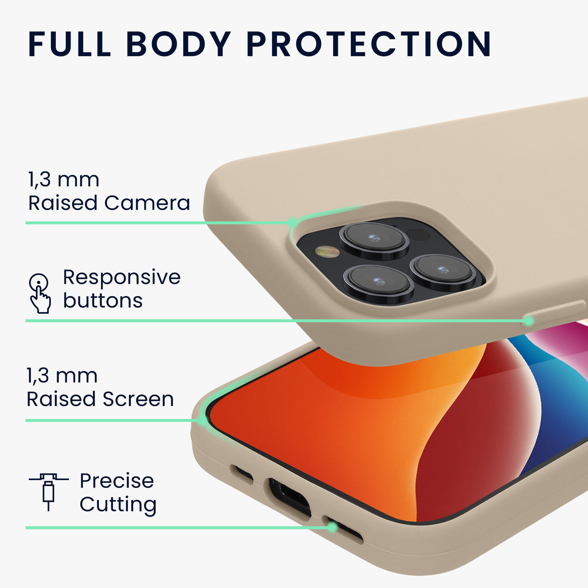 kwmobile Phone Case for iPhone 15 Pro - Silicone Cover - Wireless Charging