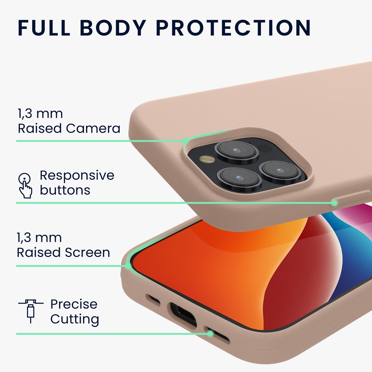 kwmobile Phone Case for iPhone 15 Pro - Silicone Cover - Wireless Charging