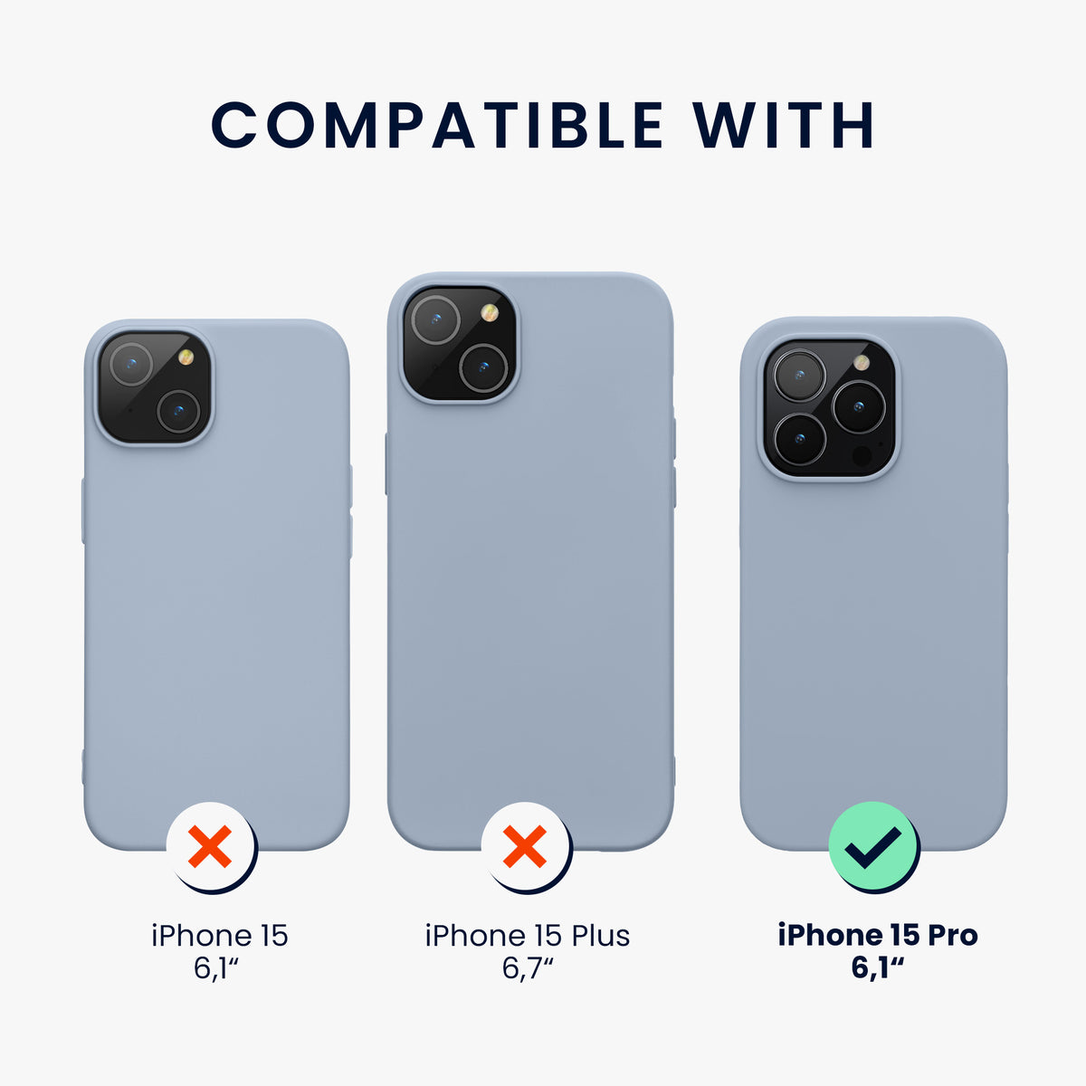 kwmobile Phone Case for iPhone 15 Pro - Silicone Cover - Wireless Charging