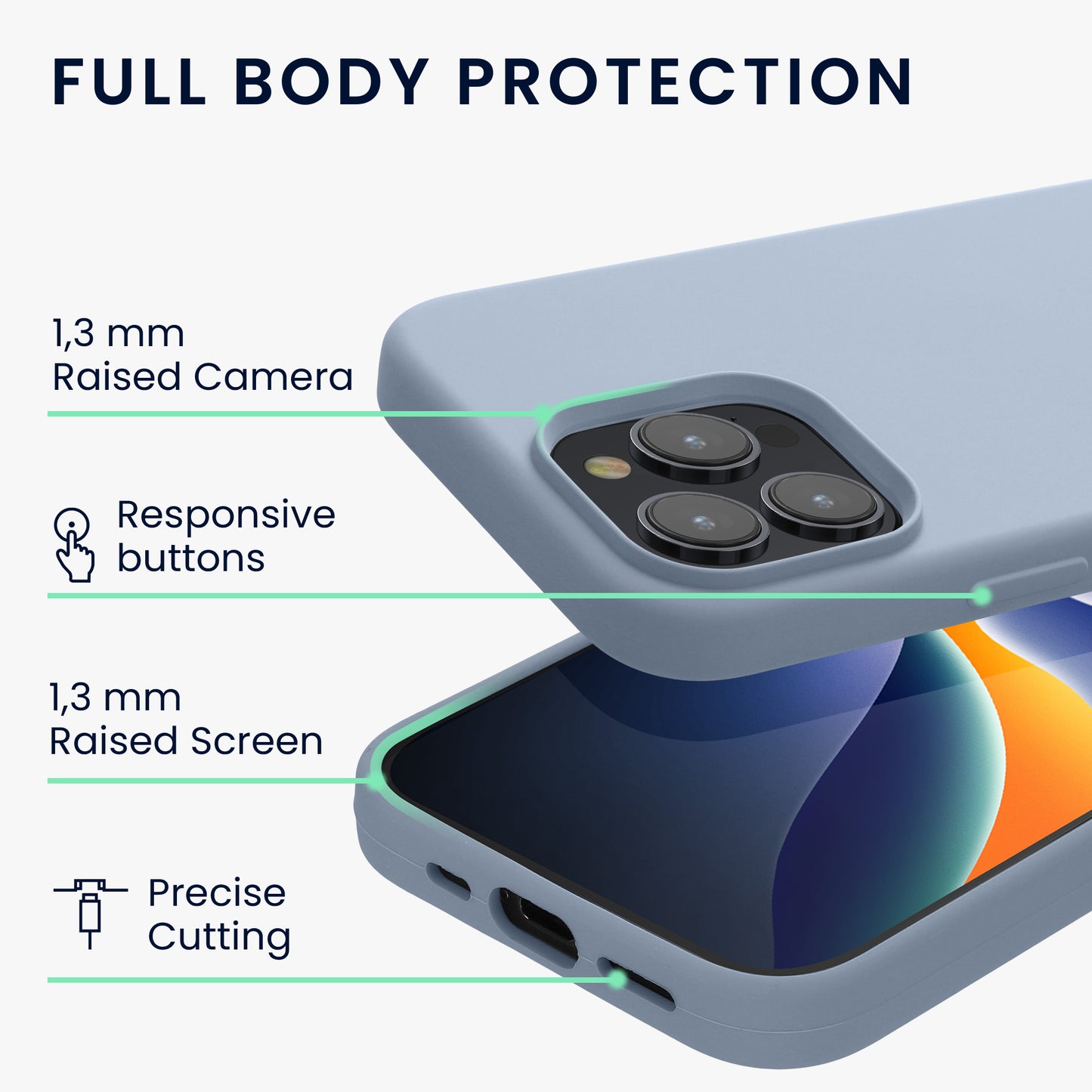 kwmobile Phone Case for iPhone 15 Pro - Silicone Cover - Wireless Charging