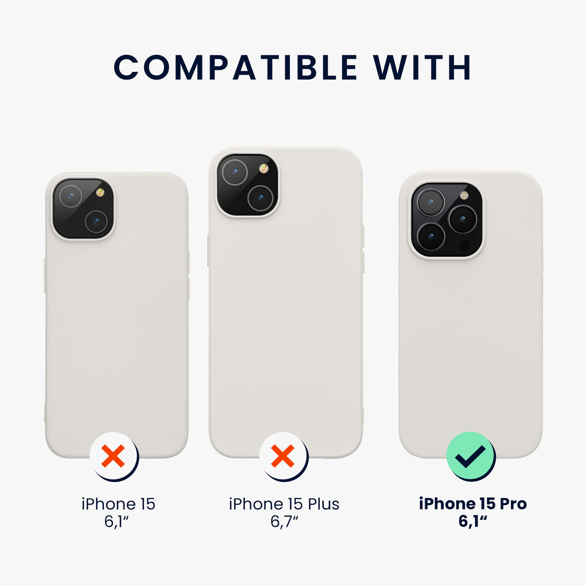 kwmobile Phone Case for iPhone 15 Pro - Silicone Cover - Wireless Charging