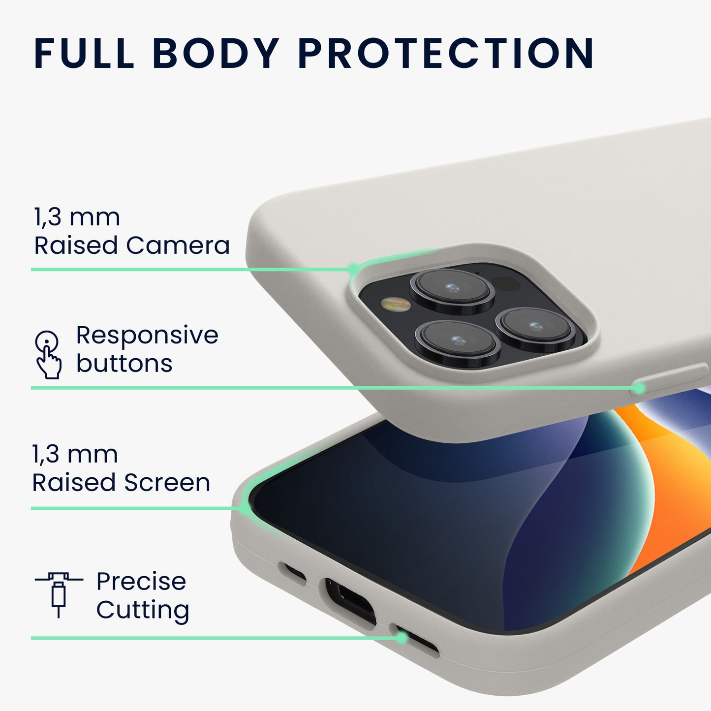 kwmobile Phone Case for iPhone 15 Pro - Silicone Cover - Wireless Charging