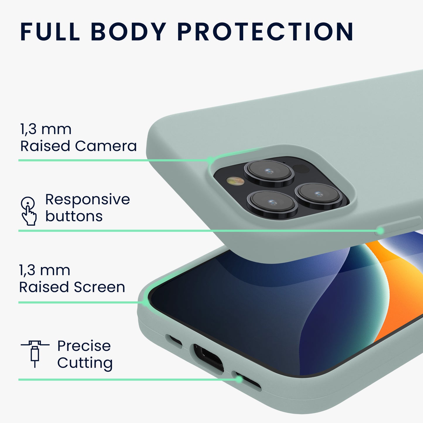 kwmobile Phone Case for iPhone 15 Pro - Silicone Cover - Wireless Charging
