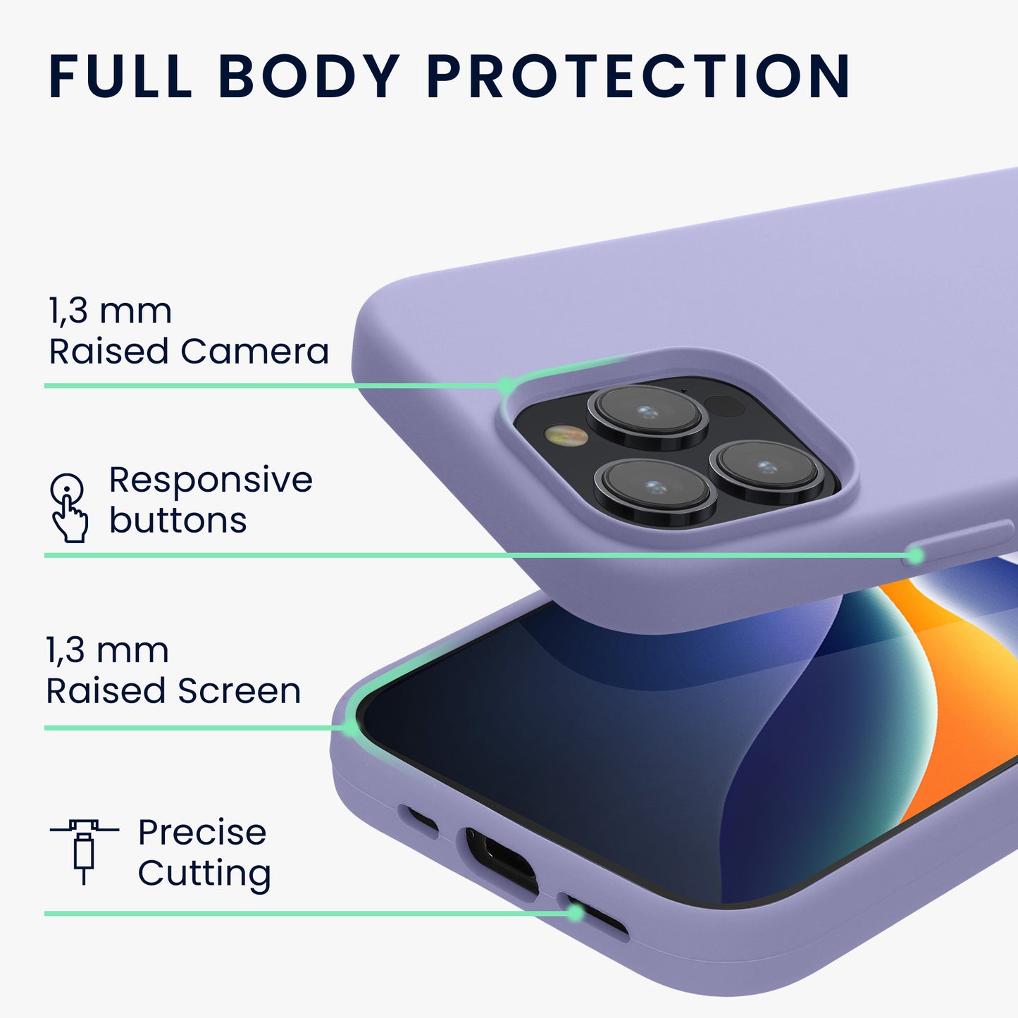 kwmobile Phone Case for iPhone 15 Pro - Silicone Cover - Wireless Charging