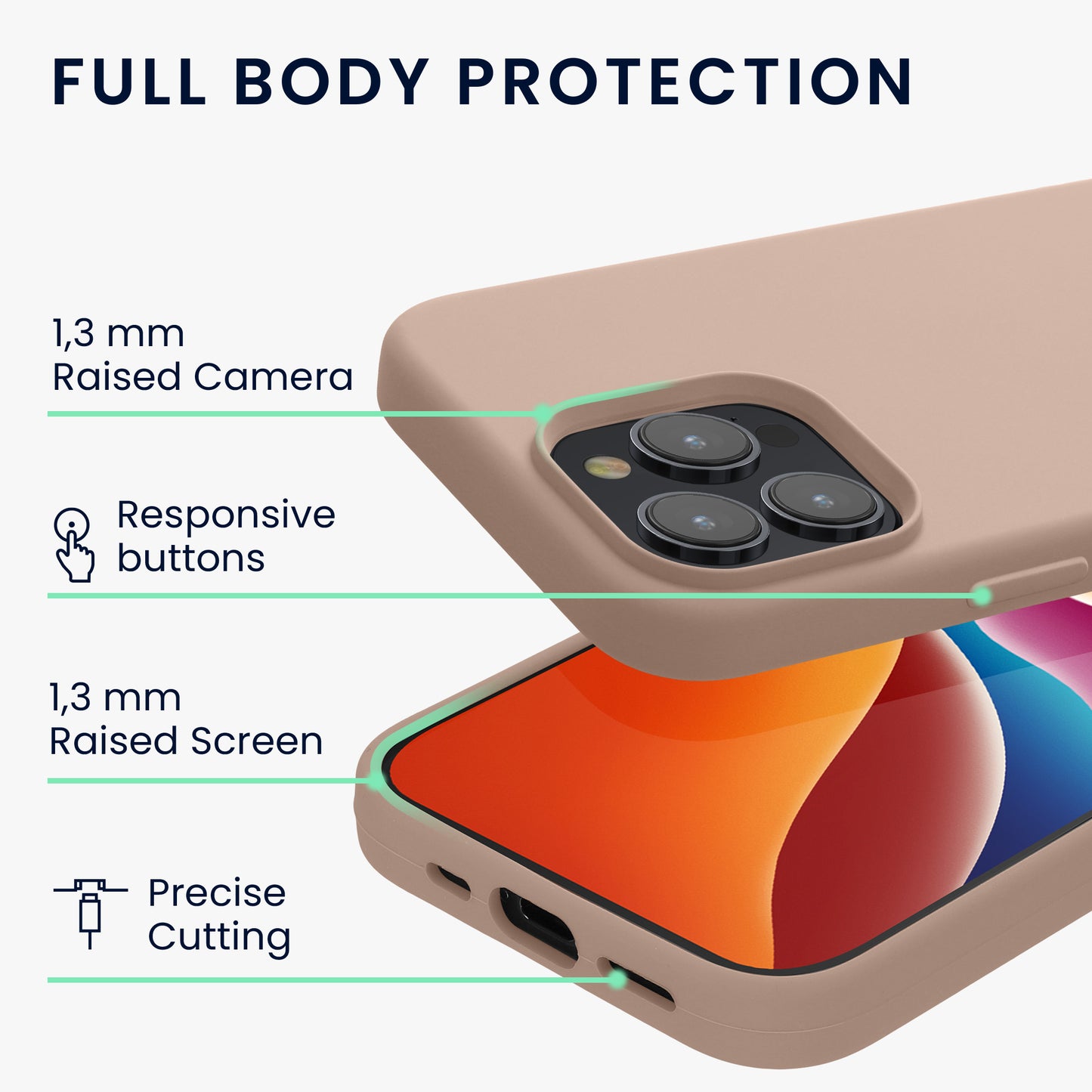 kwmobile Phone Case for iPhone 15 Pro - Silicone Cover - Wireless Charging