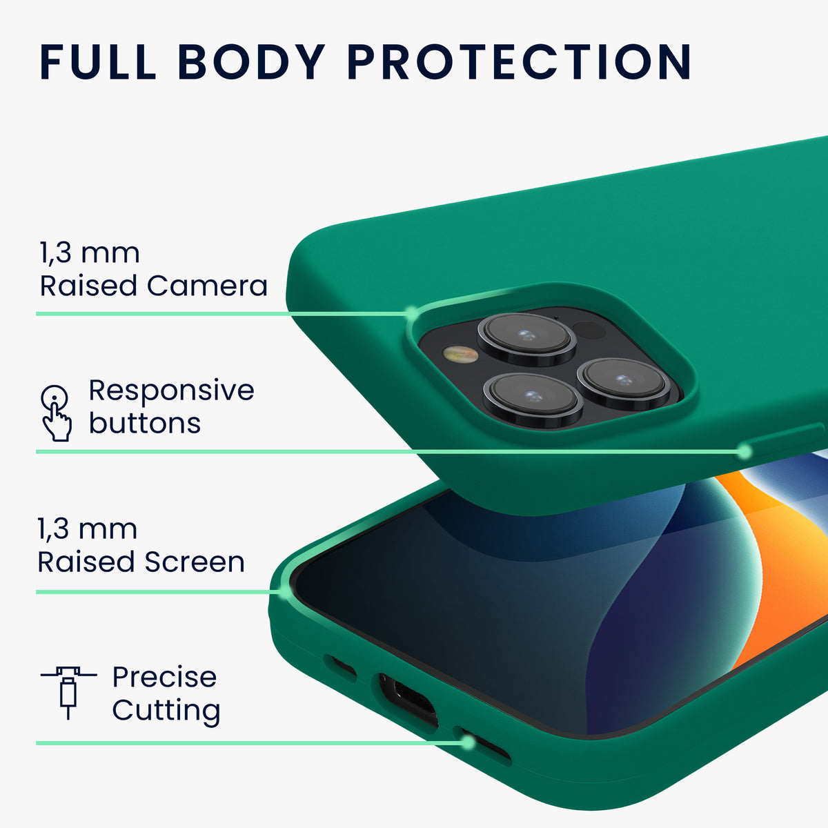 kwmobile Phone Case for iPhone 15 Pro - Silicone Cover - Wireless Charging
