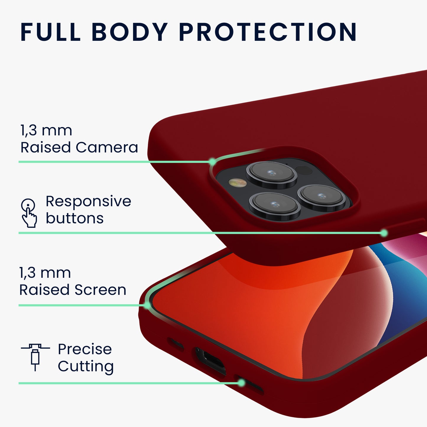 kwmobile Phone Case for iPhone 15 Pro - Silicone Cover - Wireless Charging