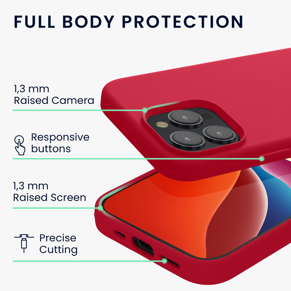 kwmobile Phone Case for iPhone 15 Pro - Silicone Cover - Wireless Charging
