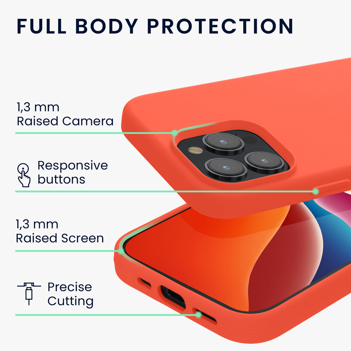 kwmobile Phone Case for iPhone 15 Pro - Silicone Cover - Wireless Charging