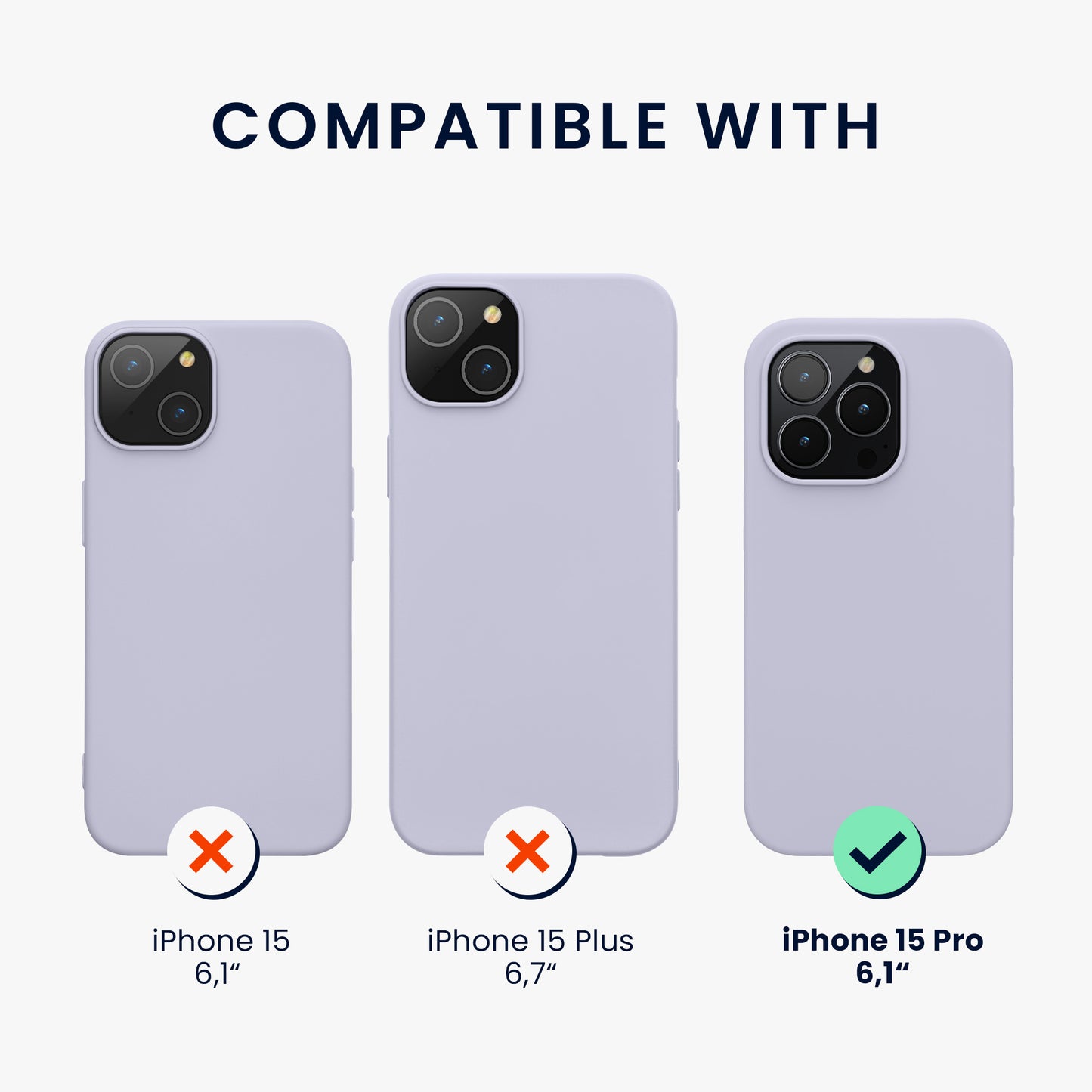 kwmobile Phone Case for iPhone 15 Pro - Silicone Cover - Wireless Charging
