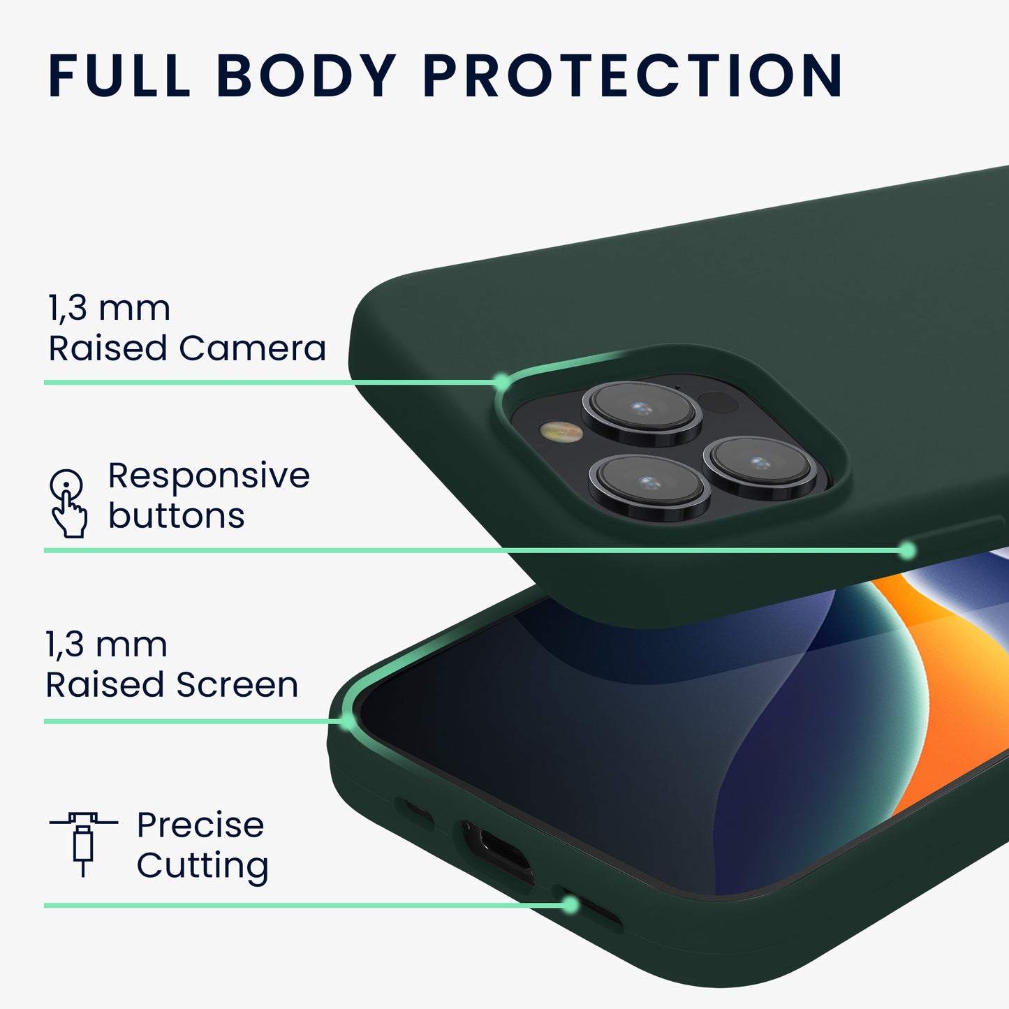 kwmobile Phone Case for iPhone 15 Pro - Silicone Cover - Wireless Charging