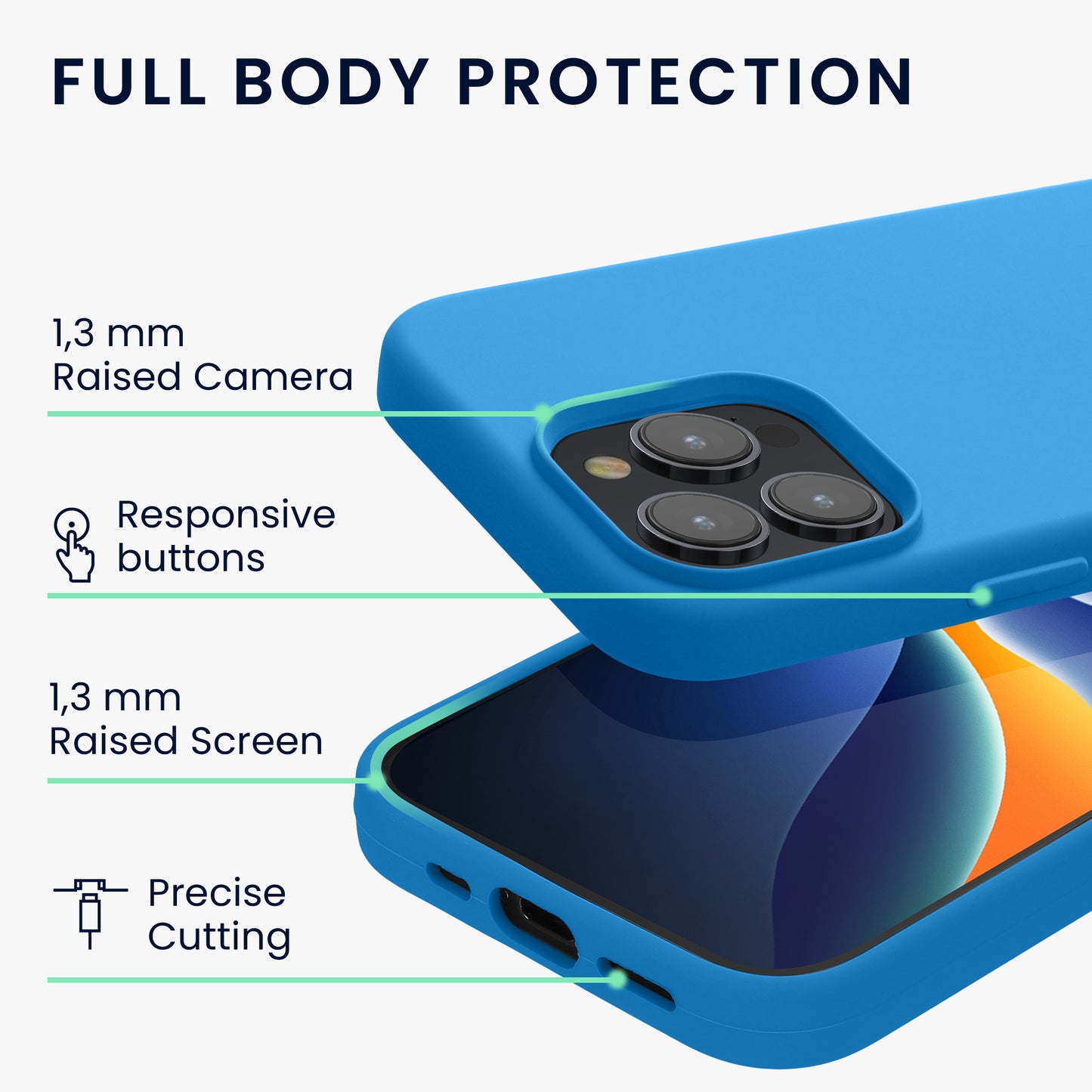 kwmobile Phone Case for iPhone 15 Pro - Silicone Cover - Wireless Charging