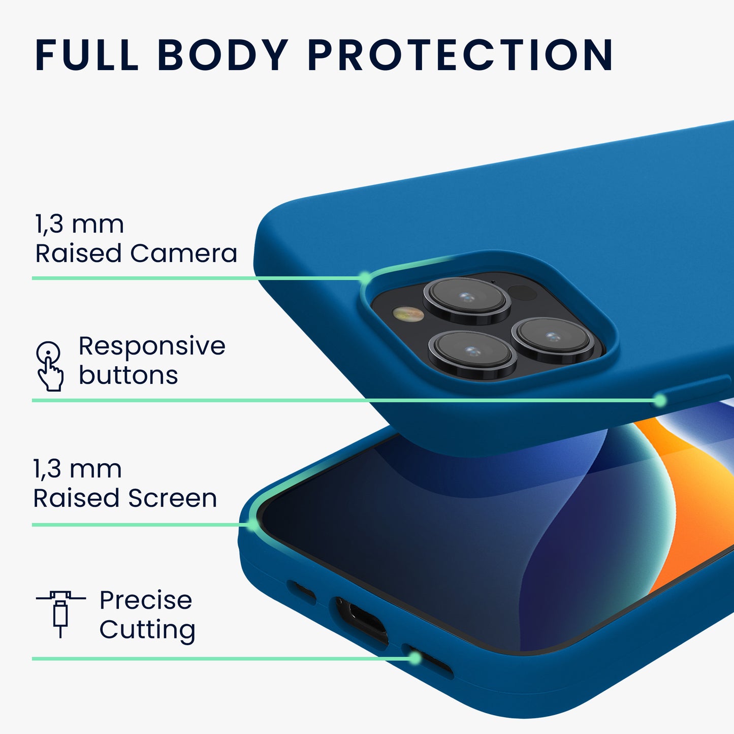 kwmobile Phone Case for iPhone 15 Pro - Silicone Cover - Wireless Charging