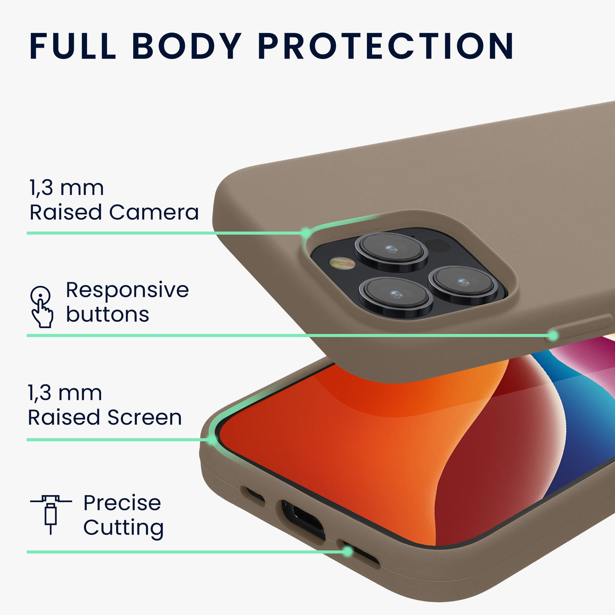 kwmobile Phone Case for iPhone 15 Pro - Silicone Cover - Wireless Charging