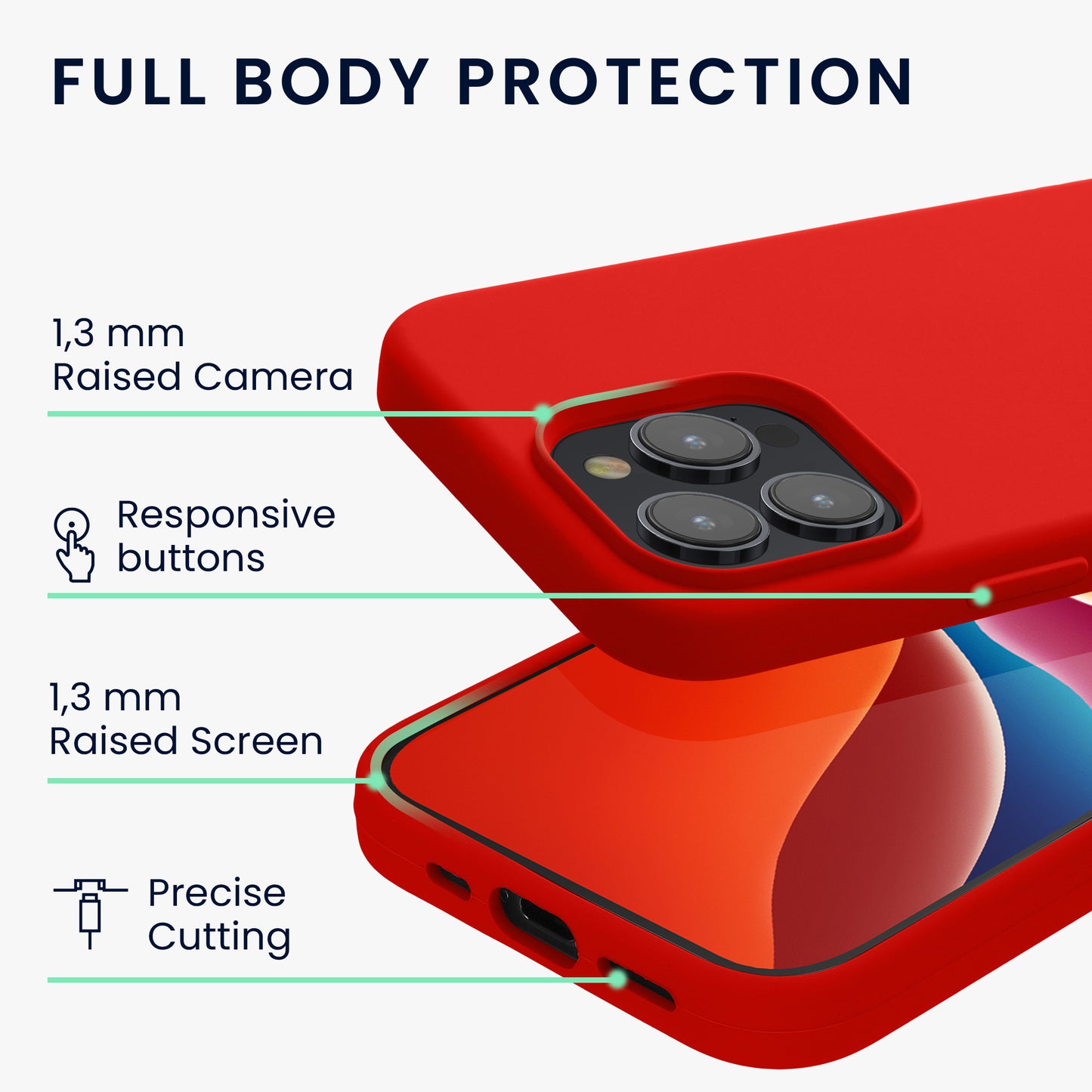 kwmobile Phone Case for iPhone 15 Pro - Silicone Cover - Wireless Charging
