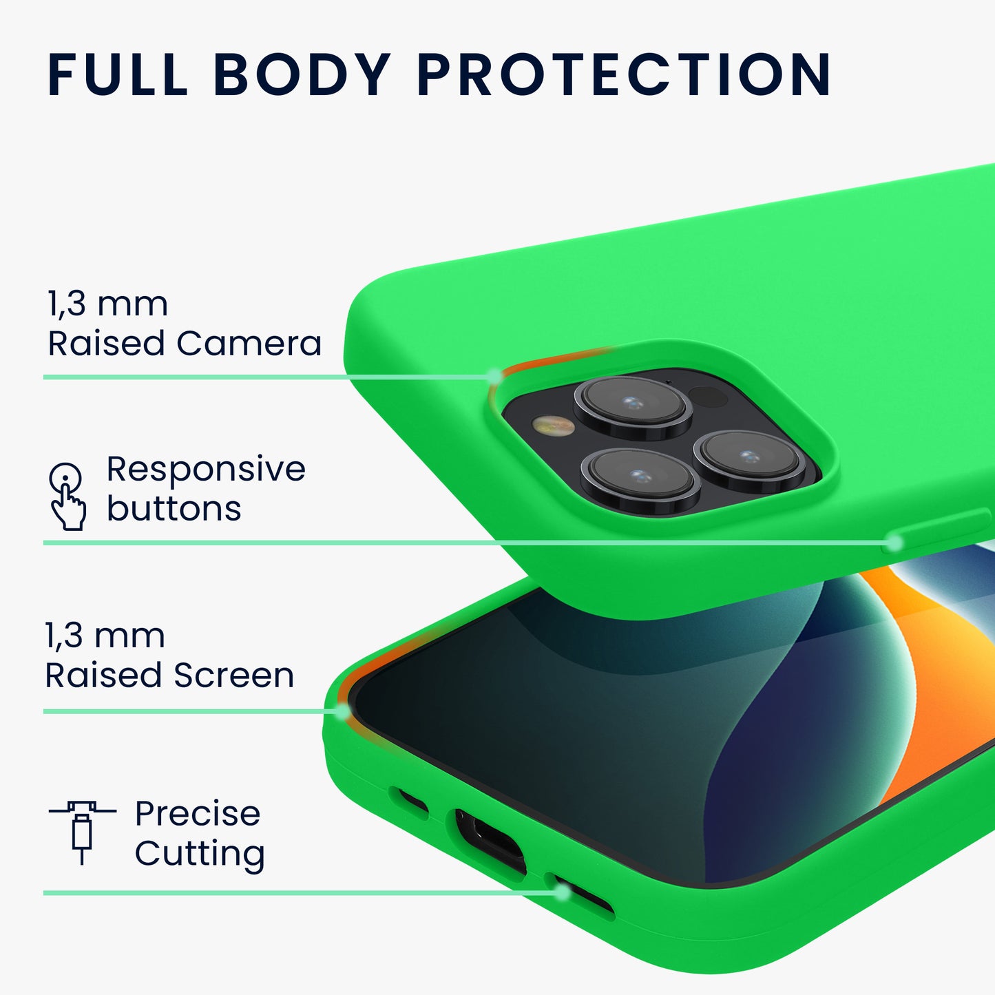 kwmobile Phone Case for iPhone 15 Pro - Silicone Cover - Wireless Charging
