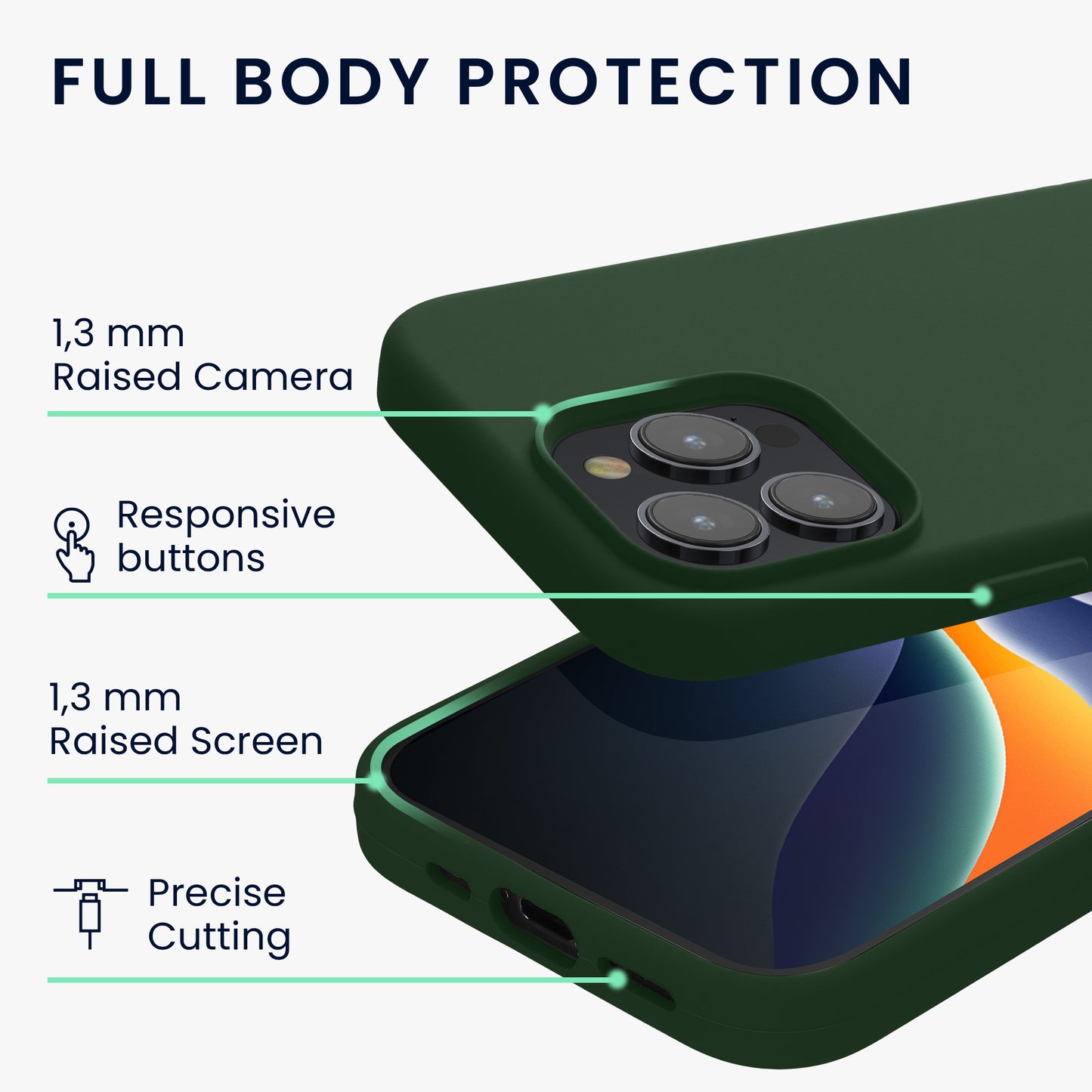 kwmobile Phone Case for iPhone 15 Pro - Silicone Cover - Wireless Charging