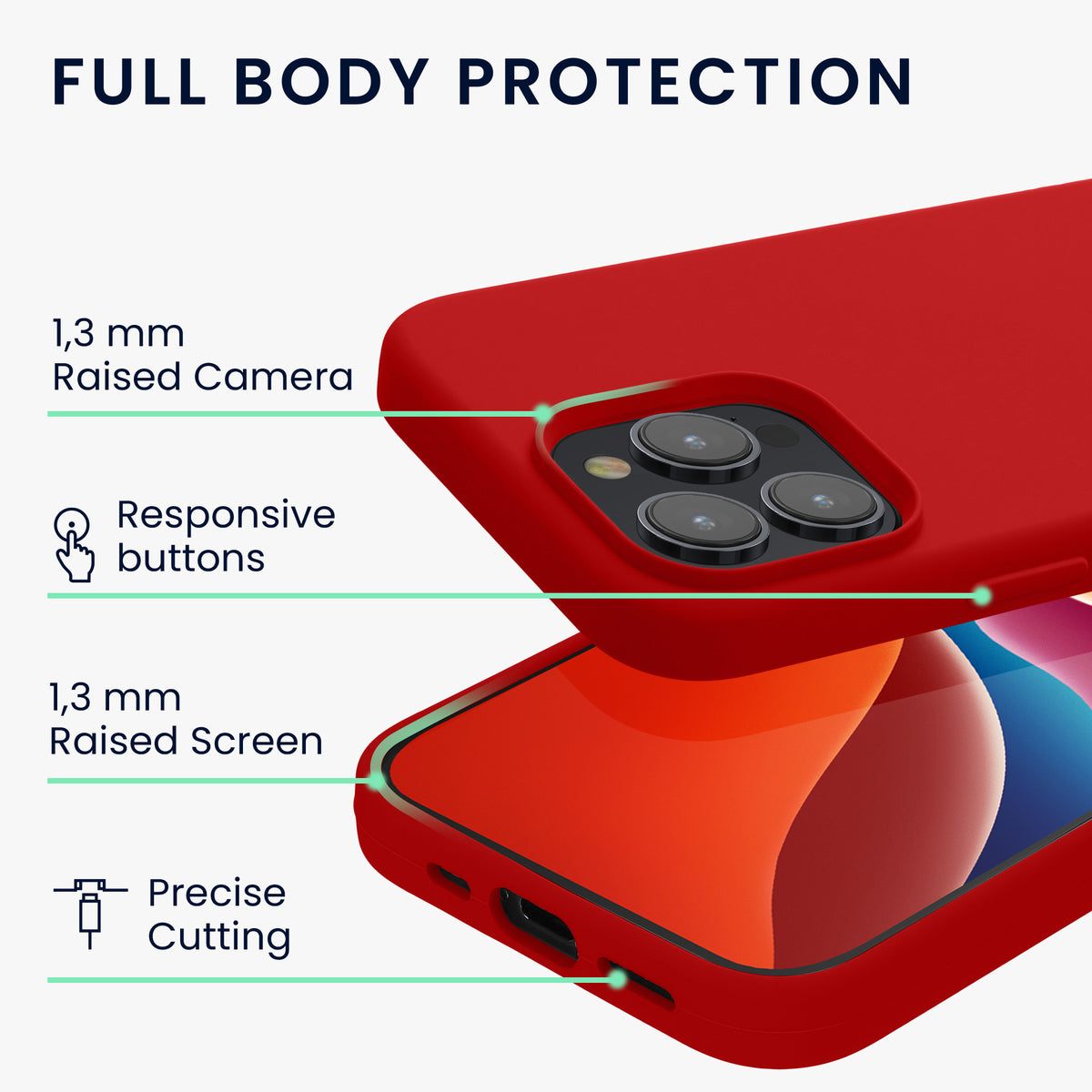 kwmobile Phone Case for iPhone 15 Pro - Silicone Cover - Wireless Charging