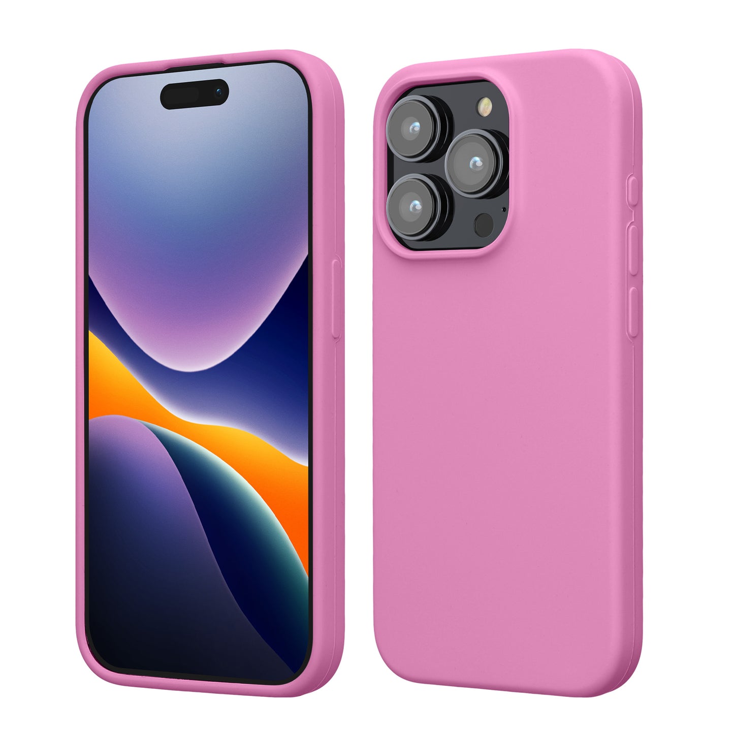 kwmobile Handyhülle für iPhone 15 Pro Hülle, für iPhone 15 Pro Case - Hülle Silikon - kabelloses Laden - rosa lavendel rosa lavendel