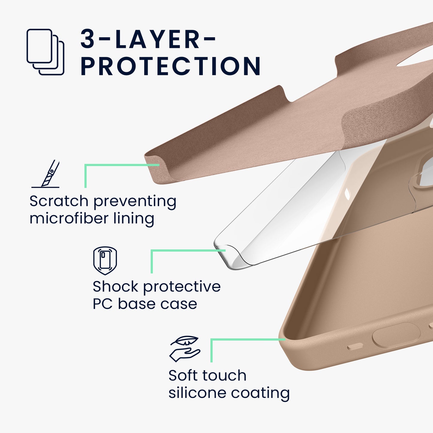 kwmobile Phone Case for iPhone 15 Pro Max Wireless Charging