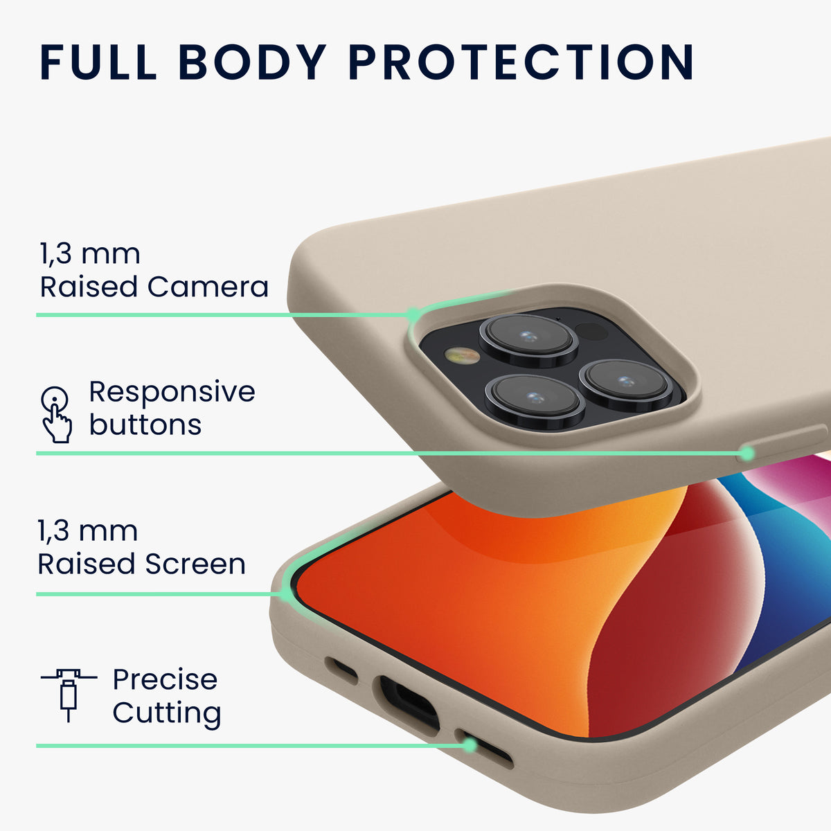 iPhone 15 Pro Max Rubberised Silicone Phone Case