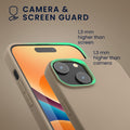 kwmobile Case Compatible with iPhone 15 Case - Soft and Slim Silicone Phone Case - Shock-Absorbing Flexible Cover
