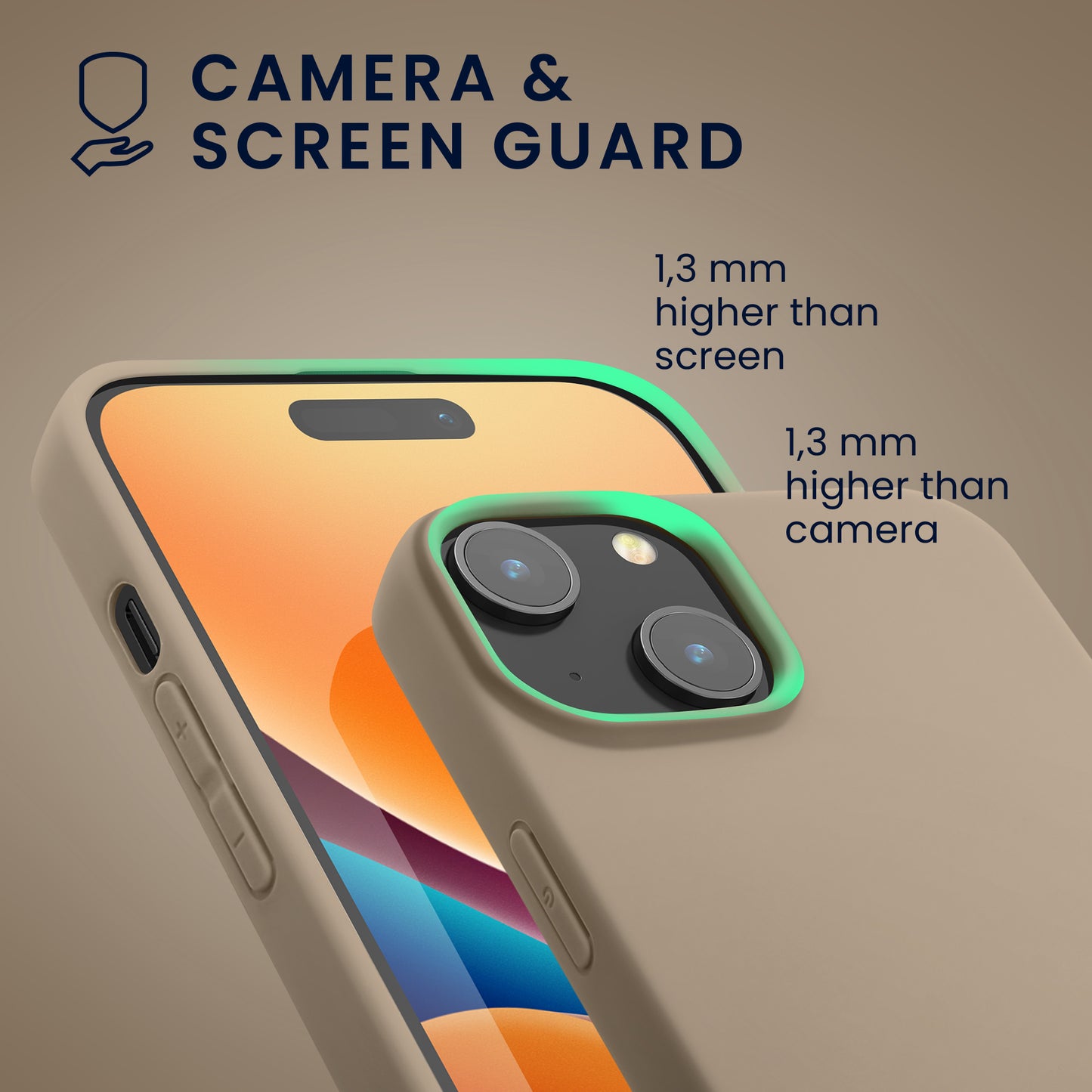 kwmobile Case Compatible with iPhone 15 Case - Soft and Slim Silicone Phone Case - Shock-Absorbing Flexible Cover