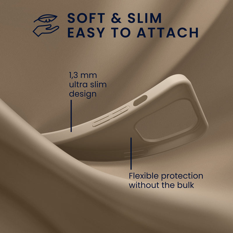 kwmobile Case Compatible with iPhone 15 Case - Soft and Slim Silicone Phone Case - Shock-Absorbing Flexible Cover