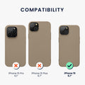kwmobile Case Compatible with iPhone 15 Case - Soft and Slim Silicone Phone Case - Shock-Absorbing Flexible Cover