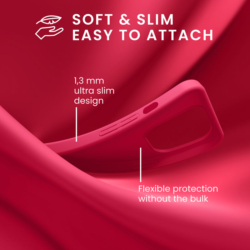 kwmobile Case Compatible with iPhone 15 Pro Case - Soft and Slim Silicone Phone Cover - Shock Absorbing Flexible Case