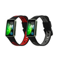 kwmobile 2x Uhrenarmband für Huawei Band 10 / 9 / 8 Armband - Fitnesstracker Band Set aus TPU Silikon - Ersatzarmband Smartwatch - Schwarz Rot Schwarz Grau Schwarz  [dsg01]