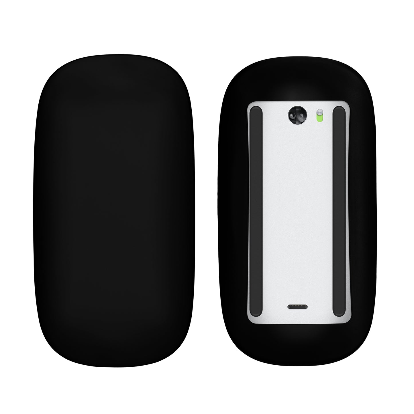 kwmobile Silikon Schutzhülle kompatibel mit Apple Magic Mouse 1 / 2 Hülle - PC Maus Cover aus softem Silikon - Schwarz matt Schwarz matt  