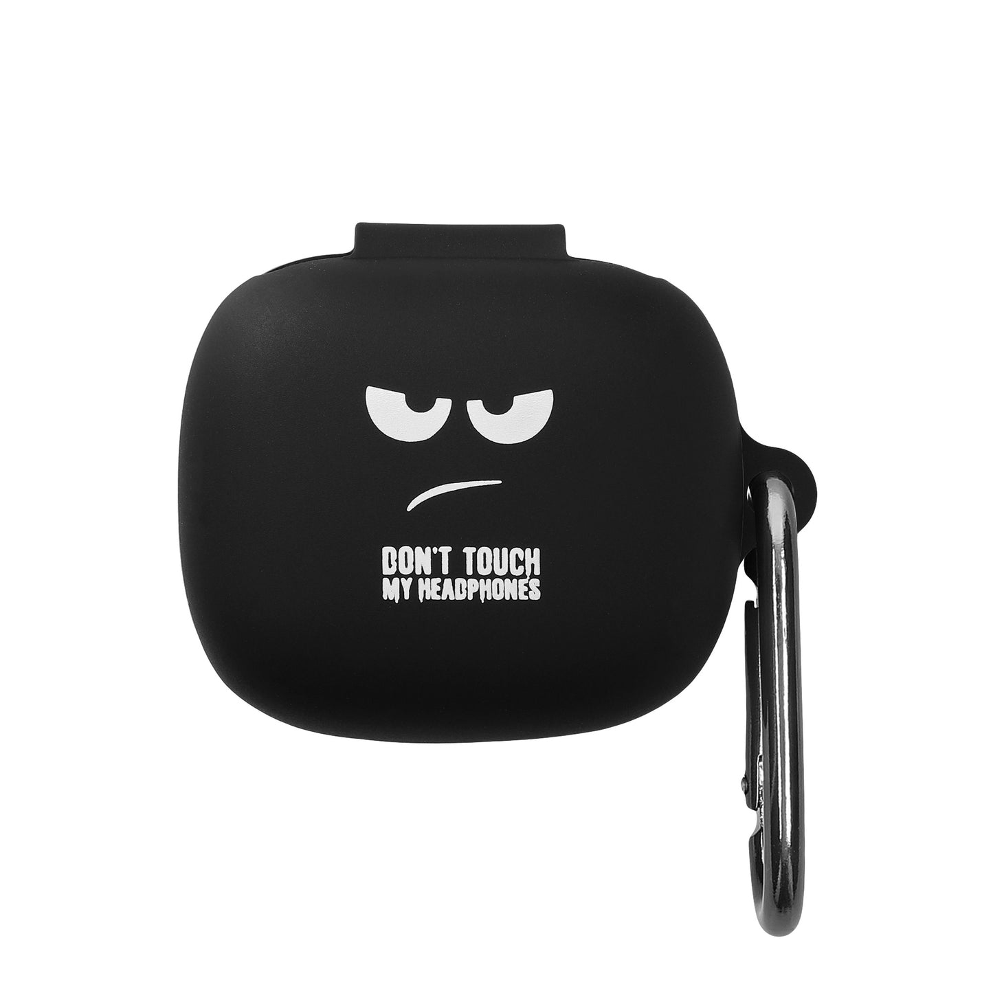 kwmobile Design Schutzhülle für JBL Live Pro 2 TWS Hülle - TPU Silikon Case für Kopfhörer Ladecase - stoßfestes Cover mit Karabiner - Weiß Schwarz Schwarz Weiß  [dsg01]