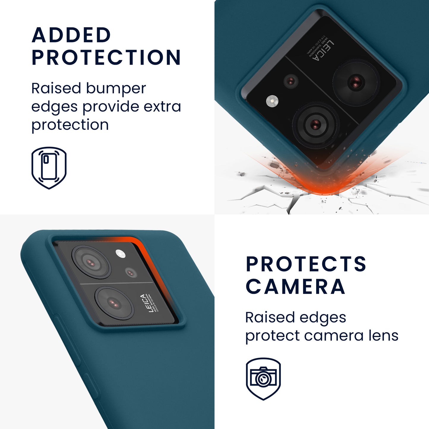 kwmobile Phone Case for Xiaomi 13T / 13T Pro Case Silicone Wireless Charging Protective Cover