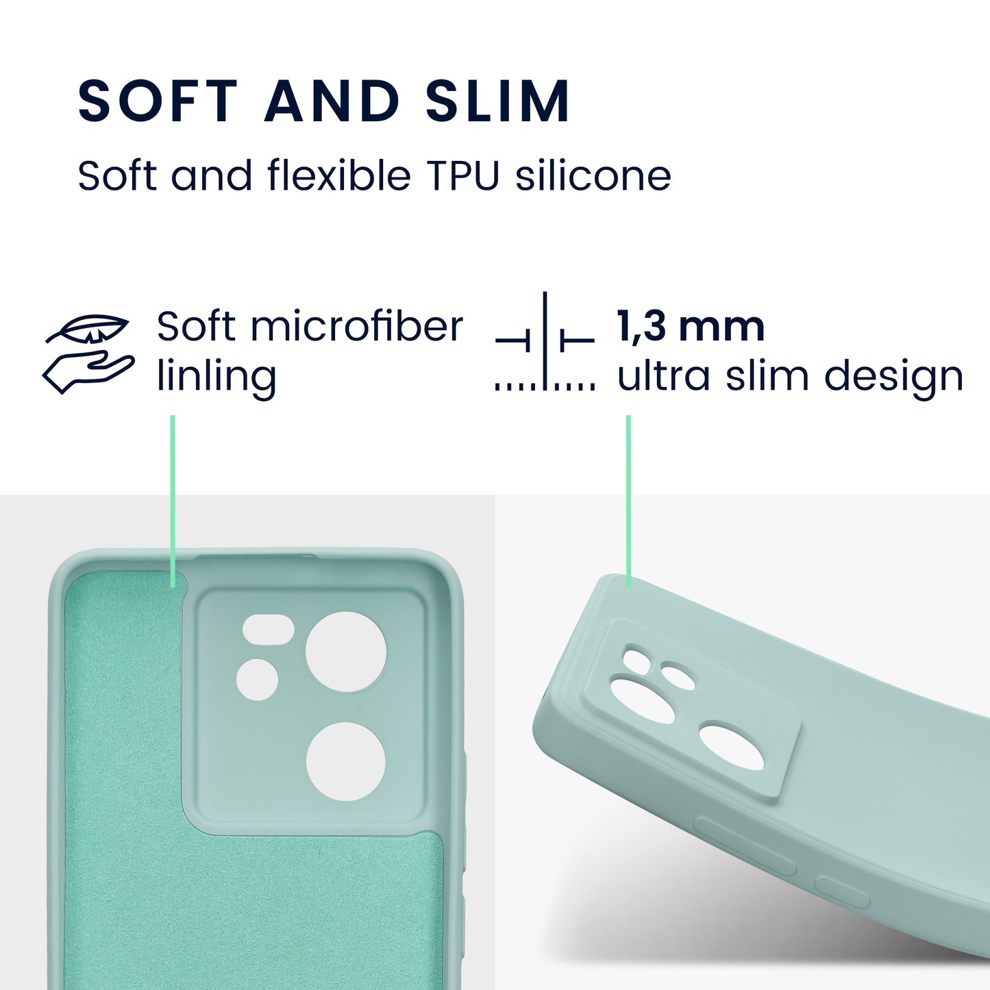 kwmobile Slim Case Compatible with Xiaomi 13T / 13T Pro Cover