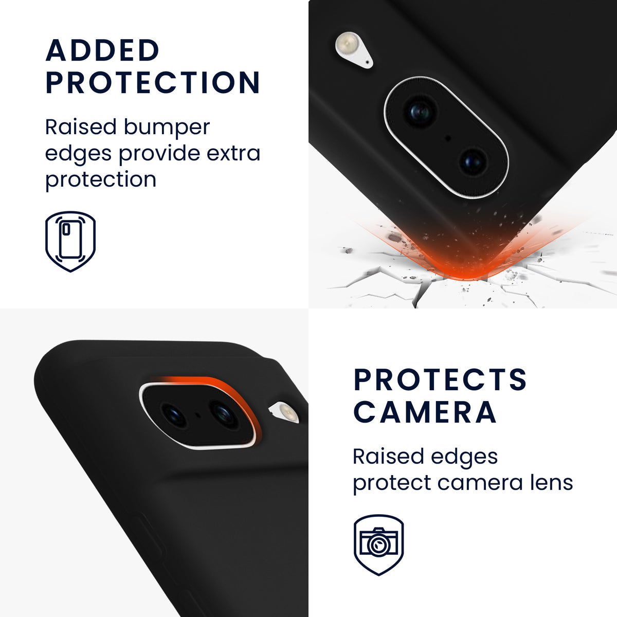 kwmobile Phone Case for Google Pixel 8 Case Wireless Charging