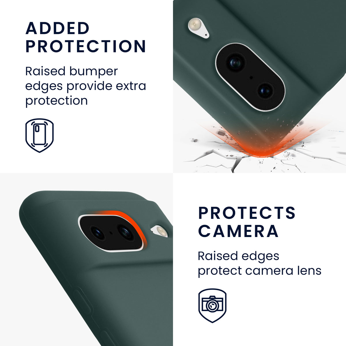 kwmobile Phone Case for Google Pixel 8 Case Wireless Charging