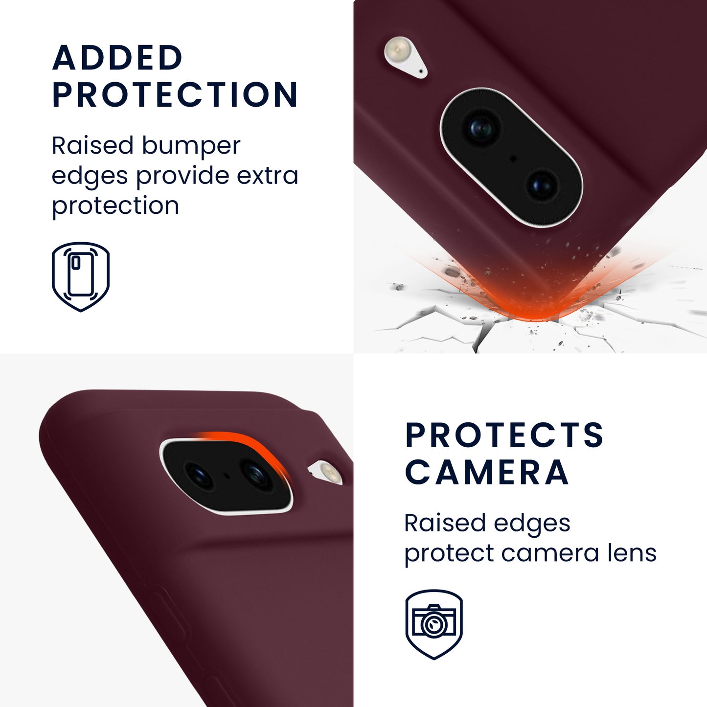 kwmobile Phone Case for Google Pixel 8 Case Wireless Charging