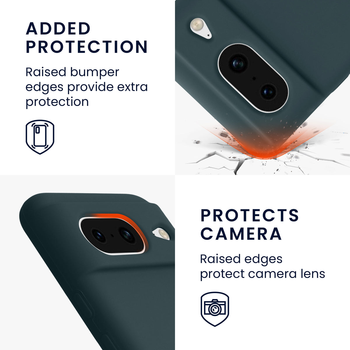 kwmobile Phone Case for Google Pixel 8 Case Wireless Charging