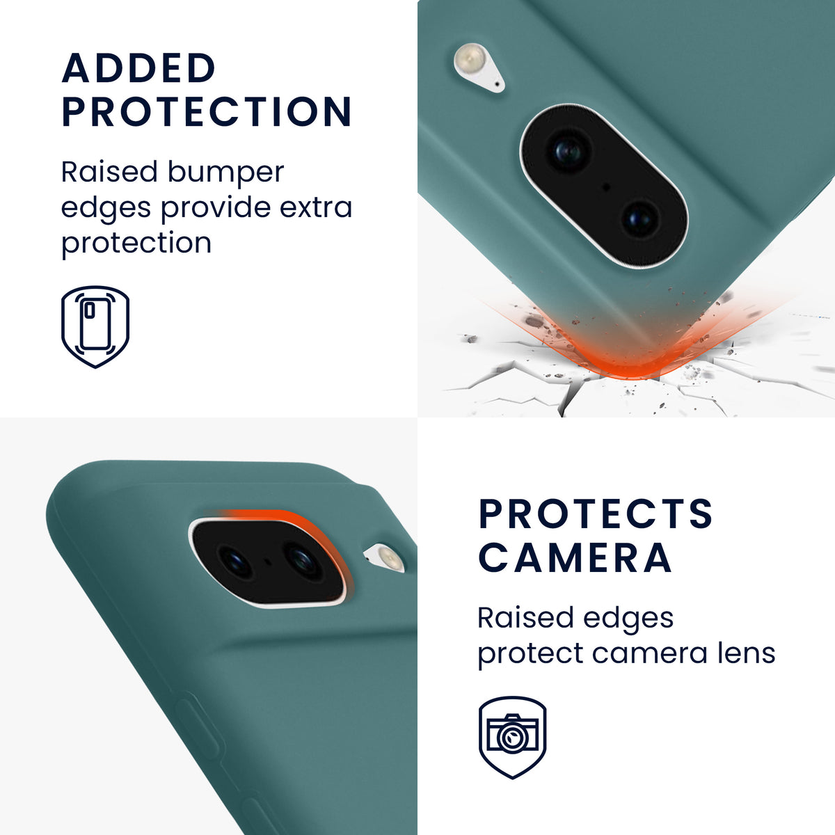 kwmobile Phone Case for Google Pixel 8 Case Wireless Charging