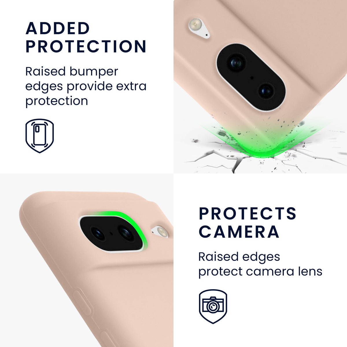 kwmobile Phone Case for Google Pixel 8 Case Wireless Charging