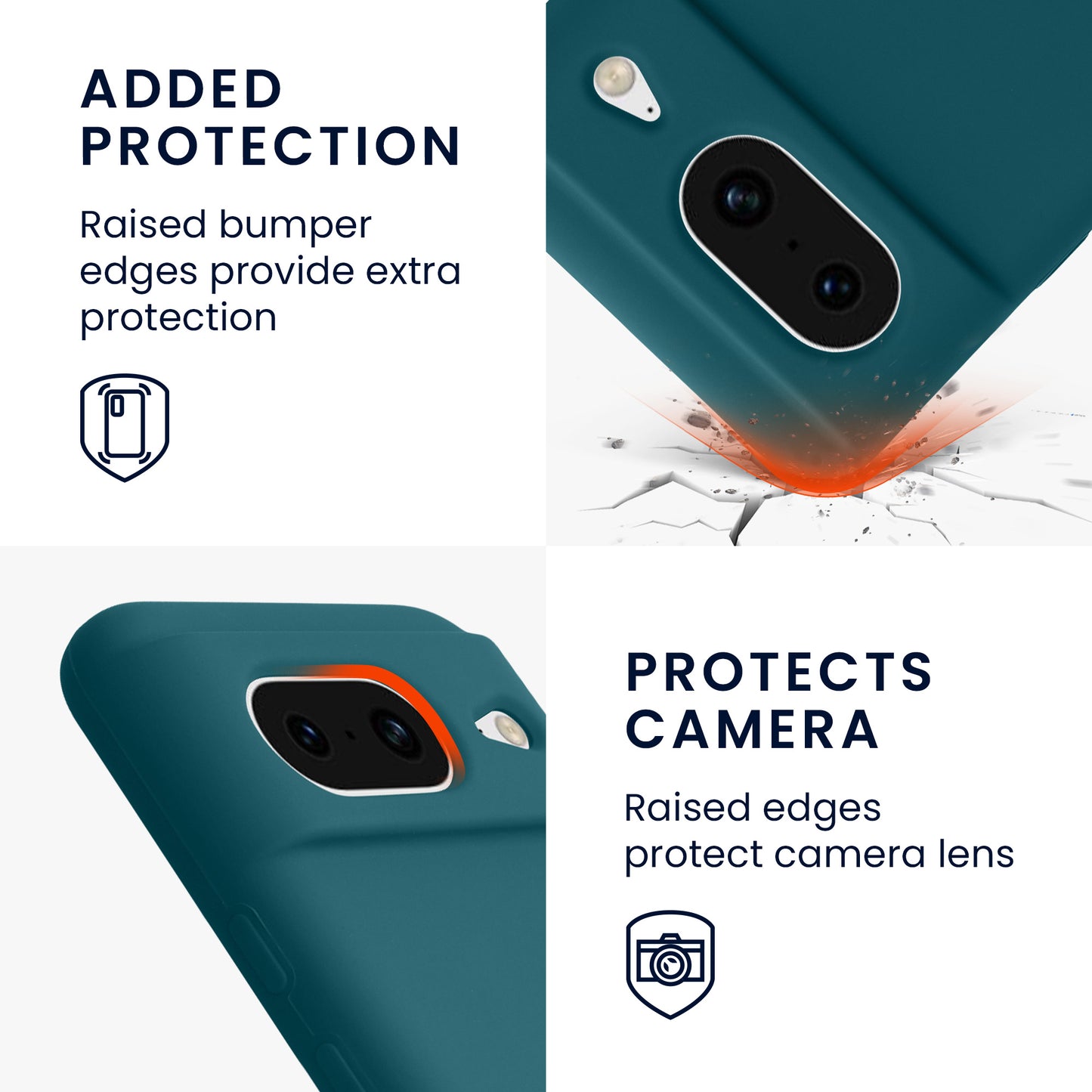 kwmobile Phone Case for Google Pixel 8 Case Wireless Charging