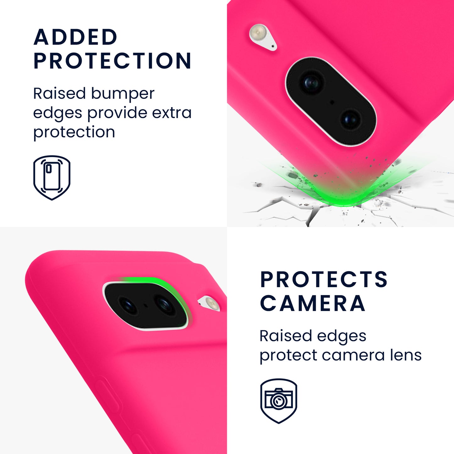 kwmobile Phone Case for Google Pixel 8 Case Wireless Charging