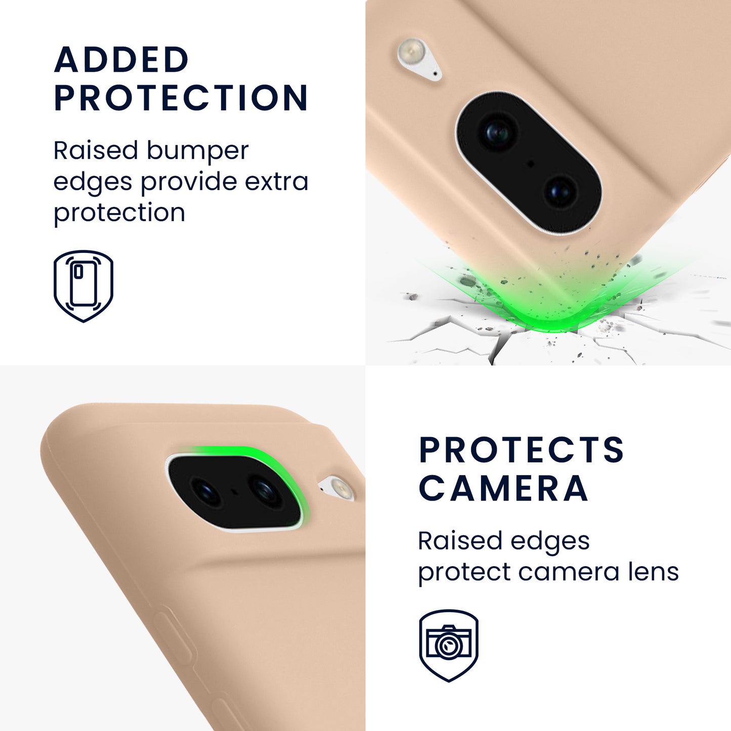 kwmobile Phone Case for Google Pixel 8 Case Wireless Charging