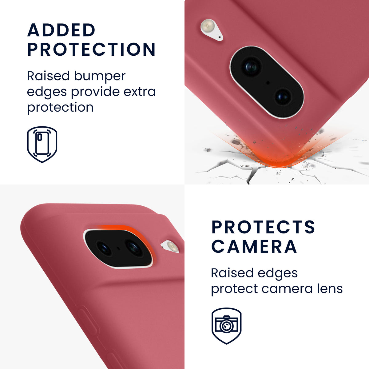 kwmobile Phone Case for Google Pixel 8 Case Wireless Charging